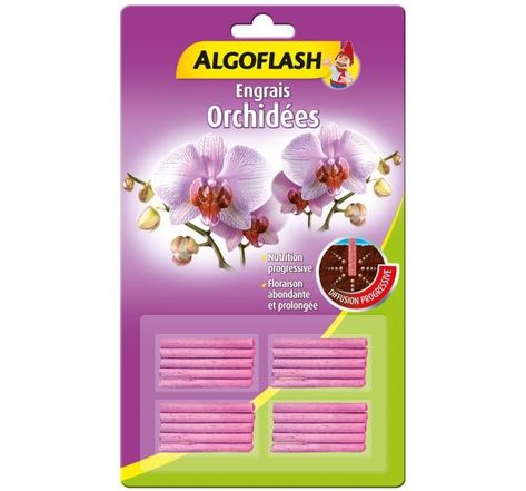 ALGOFLASH Engrais Orchidées - 20 bâtonnets