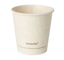 Gobelet jetable pour boisson chaude Sweet, en bagasse compostable - 12 cl (paquet 50 unités)