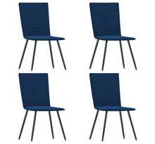 Vidaxl chaises de salle à manger 4 pièces bleu velours