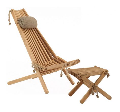 Chilienne scandinave avec repose-pieds aulne