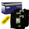 4 x Rubans pour étiquettes laminées générique Brother Tze-661 pour étiqueteuses P-touch - Texte noir sur fond jaune - T3AZUR