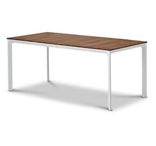 Table de jardin - Table 180 cm - Aluminium blanc et Plateau Eucalyptus FSC - Atelier BOCARNEA