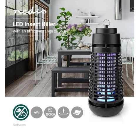 Lampe piege a insectes 4W -Eclairage LED - Portée 35m²