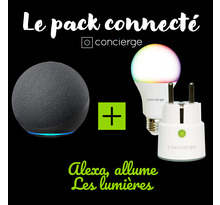 Alexa, allume les lumières : Echo Dot 5 + 1 ampoule Concierge Color + 1 Prise Concierge Bastille
