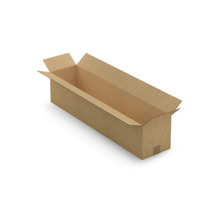 Caisse carton longue simple cannelure à grande ouverture raja 90x20x20 cm (lot de 10)