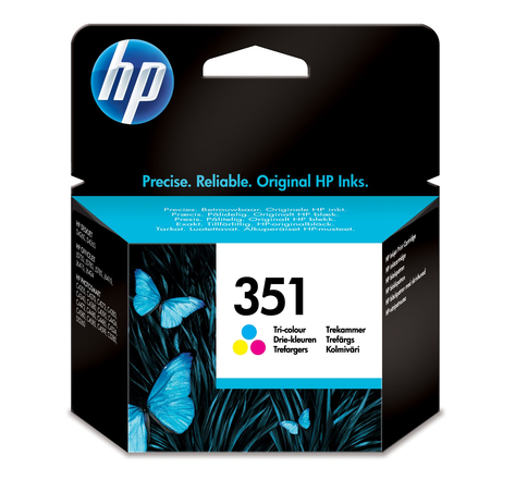 HP HP 351 ink color Vivera blister HP 351 original cartouche dencre tricolore faible capacite 3.5ml 170 pages 1-pack Blister multi tag