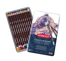 Crayons de couleur derwent coloursoft boite x12