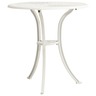 vidaXL Table de jardin Blanc 62x62x65 cm Aluminium coulé