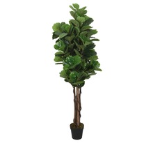 vidaXL Ficus lyrata artificiel 96 feuilles 80 cm vert