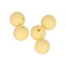 5 perles silicone rondes - 10 mm - jaune