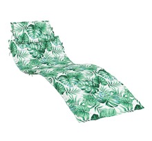 vidaXL Coussin de chaise longue motif de feuilles tissu oxford