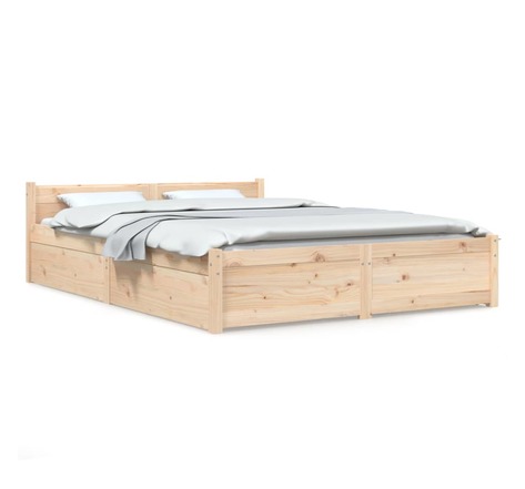 Vidaxl cadre de lit avec tiroirs 140x200 cm
