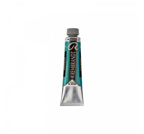 Peinture à l'huile extra-fine en tube bleu turquoise 40ml - rembrandt