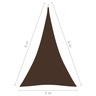 vidaXL Voile de parasol Tissu Oxford triangulaire 5x6x6 m Marron