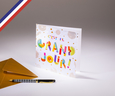 Carte double En Lettres d'Or créée et imprimée en France - Anniversaire- C'est le grand jour !