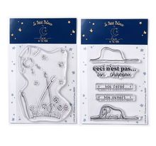 6 Tampons transparents Le Petit Prince Paysage et Boa