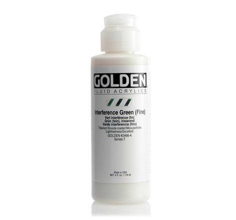 Peinture acrylic fluids golden 119 ml vert interference fin s7