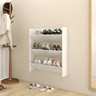 vidaXL Armoire à chaussures murale Blanc brillant 80x18x90cm Aggloméré