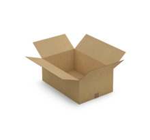 Caisse carton brune simple cannelure RAJA 59x39x23 cm (colis de 20)