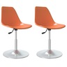 Vidaxl chaises à manger pivotantes lot de 2 orange pp