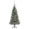 vidaXL Arbre de Noël artificiel avec LED et boules Vert 120 cm PVC PE