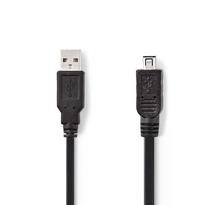 Câble USB 2.0 Mâle - Mini Hirose Mâle à 4 Broches 2,0 m Noir NEDIS