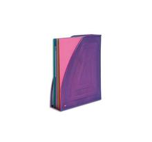 Porte-revues en métal Mesh - Dimensions : L26 x H33,5 cm, Dos 8cm coloris violet ALBA