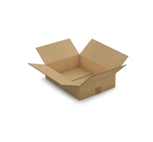 Caisse carton plate brune double cannelure RAJA 40x30x10 cm (colis de 15)
