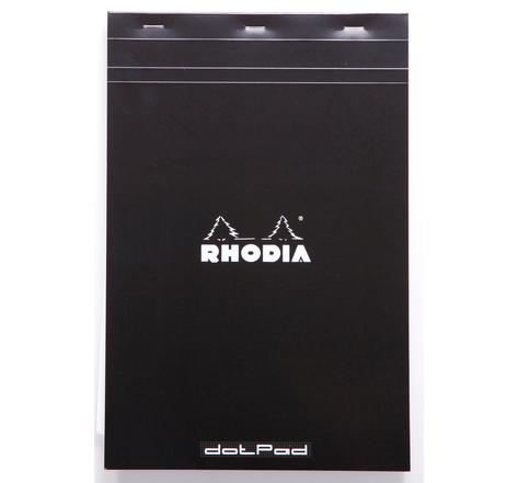 dotPad BLACK N°19 21x31,8cm 80F agrafées 80g | matrice points 5mm RHODIA
