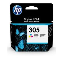 HP 305 Cartouche d'Encre Tricolor Authentique pour HP DeskJet 2300/ 2700/ Plus 4100, ENVY 6000/Pro 6400 (3YM60AE)