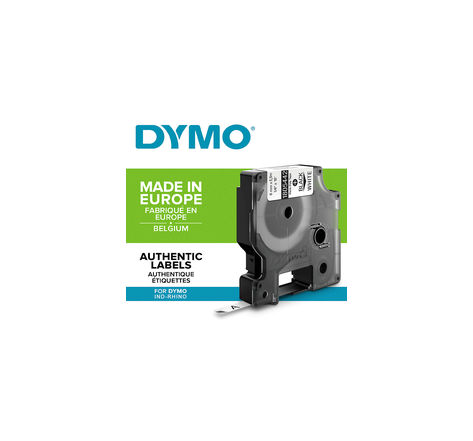 DYMO Rhino - Étiquettes Industrielles Autocollantes en Polyester  6mm x 5.5m  Noir sur Blanc