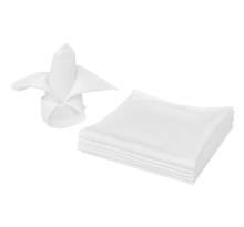 Vidaxl serviettes de table 10 pcs blanc 50x50 cm