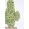 Cactus laine + support bois 33 cm - Vert clair