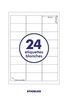 50 planches de 24 = 1200 étiquettes autocollantes papier adhésif blanc  - 63,5 x 33,9 mm - compatible mon timbre en ligne ou FBA AMAZON-  (l7159) TVA DEDUCTIBLE