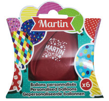 Ballons de baudruche prénom Martin