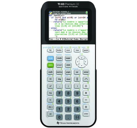 Calculatrice Texas Instrument TI-83 Premium CE Python