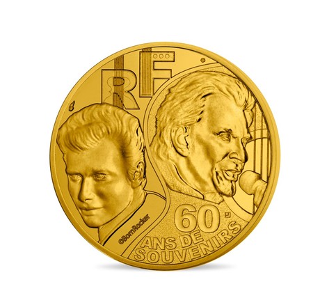 Monnaie de 1/4€ Johnny Hallyday 60 ans de souvenirs - Qualité courante millésime 2020
