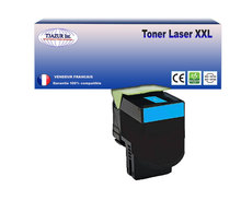 70C2HC0 - Toner compatible avec Lexmark CS510de  CS510dte Cyan - 3 000 pages