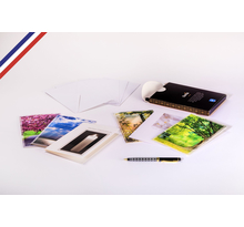 Boîte de 6 cartes doubles Condoléances créées et imprimées en France avec 6 enveloppes sur papier PEFC