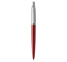 PARKER Jotter stylo bille, rouge Kensington, attributs chromés, Recharge bleu pointe moyenne, Coffret cadeau