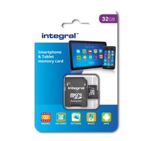 Carte mémoire Micro SD Integral UltimaPro A1 Spécial Tablettes/Smartphones 32 Go + adaptateur SD