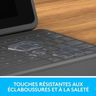 LOGITECH - Clavier et étui - Rugged Folio pour Apple 10.2-inch iPad 7eme génération, 8eme génération - Noir