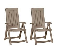 Keter chaises de jardin inclinables corsica 2 pièces marron