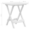 Vidaxl table pliable de jardin 45,5x38,5x50 cm blanc