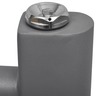 vidaXL Sèche-serviettes eau chaude à rails incurvés gris 480 x 480 mm