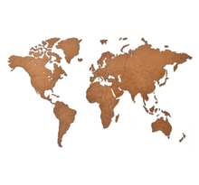 Mimi innovations décoration carte du monde murale bois marron 90x54 cm