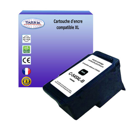 Cartouche compatible avec canon pixma mg2400  mg2440  mg2450  mg2455 remplace canon pg545 xl noire - t3azur