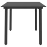 vidaXL Table à dîner de jardin Noir 150x80x74 cm Acier et verre
