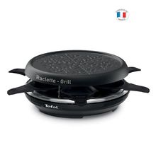 TEFAL RE12A810 Neo Deco Raclette 2en1, Appareil a raclette + grill 6 personnes, Revetement antiadhésif, Sans PBA, Fabriqué en France