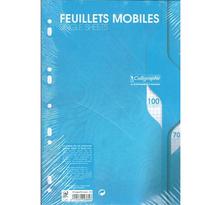 Feuillets mobiles s/film 21x29,7 100p Q.5x5 70g Blanc CLAIREFONTAINE